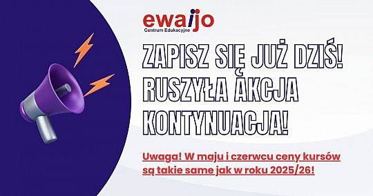 Akcja kontynuacja - zapisy na nowy rok szkolny 2026/ 2027